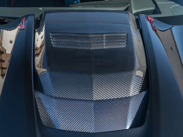 2019 CHEVROLET CORVETTE C7 ZR1 CARBON FIBER HOOD VENT COWL LOUVER